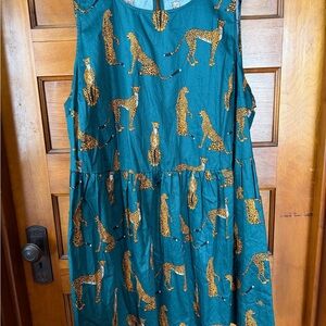 Modcloth Cheetah Dress Size 3X Like New